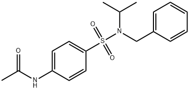 Acetamide, N-[4-[[(1-methylethyl)(phenylmethyl)amino]sulfonyl]phenyl]- Struktur