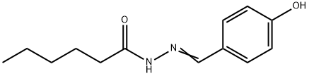 (E)-N'-(4-hydroxybenzylidene)hexanehydrazide Struktur