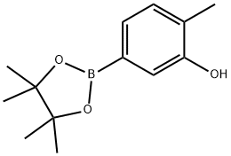 2-methyl-5-(4,4,5,5-tetramethyl-1,3,2-dioxaborolan-2-yl)phenol Struktur