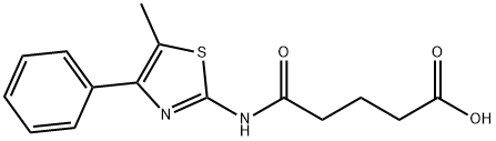 5-[(5-methyl-4-phenyl-1,3-thiazol-2-yl)amino]-5-oxopentanoic acid Struktur