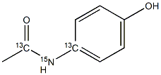 Acetaminophen-13C2, 15N1 Struktur