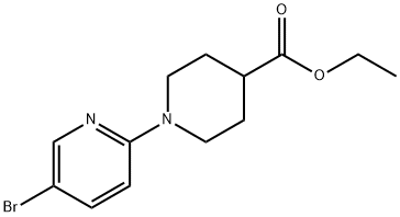 Ethyl 1-(5-bromo-2-pyridinyl)-4-piperidinecarboxylate Struktur