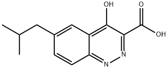 6-Isobutyl-4-oxo-1,4-dihydrocinnoline-3-carboxylic acid Struktur