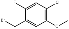 1-Bromomethyl-4-chloro-2-fluoro-5-methoxy-benzene Struktur