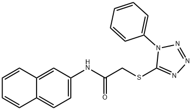 N-(naphthalen-2-yl)-2-[(1-phenyl-1H-tetrazol-5-yl)sulfanyl]acetamide Struktur