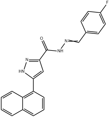 N'-[(E)-(4-fluorophenyl)methylidene]-3-(naphthalen-1-yl)-1H-pyrazole-5-carbohydrazide Struktur