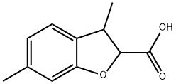 3,6-Dimethyl-2,3-dihydrobenzofuran-2-carboxylic acid Struktur