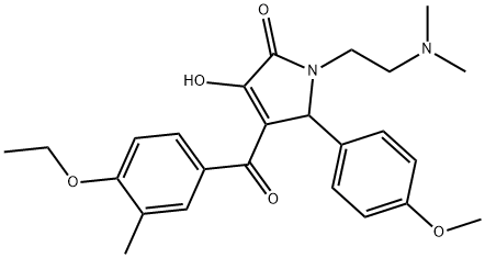 1-(2-(dimethylamino)ethyl)-4-(4-ethoxy-3-methylbenzoyl)-3-hydroxy-5-(4-methoxyphenyl)-1H-pyrrol-2(5H)-one Struktur