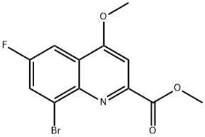 Methyl 8-bromo-6-fluoro-4-methoxyquinoline-2-carboxylate Struktur