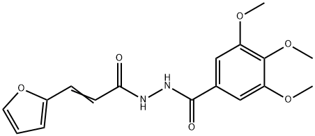 N'-[3-(2-furyl)acryloyl]-3,4,5-trimethoxybenzohydrazide Struktur