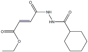 ethyl 4-[2-(cyclohexylcarbonyl)hydrazino]-4-oxo-2-butenoate Struktur