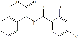 methyl 2-(2,4-dichlorobenzamido)-2-phenylacetate Struktur