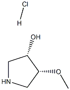 (3S,4R)-4-Methoxypyrrolidin-3-ol hydrochloride Struktur