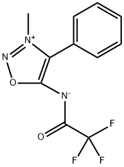 3-methyl-4-phenyl-5-((2,2,2-trifluoroacetyl)imino)-5H-1,2,3-oxadiazol-3-ium-2-ide Struktur