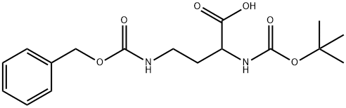 4-Cbz-amino-2-Boc-amino-butyric acid Struktur