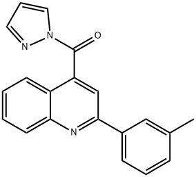 2-(3-methylphenyl)-4-(1H-pyrazol-1-ylcarbonyl)quinoline Struktur