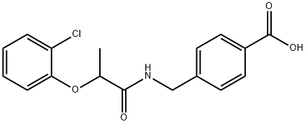 4-((2-(2-chlorophenoxy)propanamido)methyl)benzoic acid Struktur