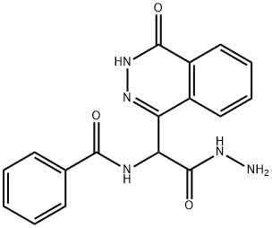 2-benzamido-2-(4-oxo-3,4-dihydrophthalazin-1-yl)acetohydrazide Struktur