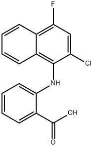 2-((2-Chloro-4-fluoronaphthalen-1-yl)amino)benzoic acid Struktur