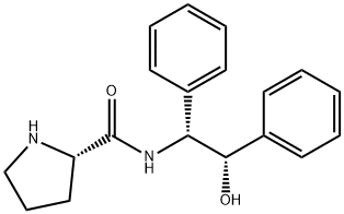 (2S)-N-[(1R,2S)-2-hydroxy-1,2-diphenylethyl]-2-Pyrrolidinecarboxamide Struktur