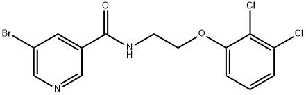 5-bromo-N-[2-(2,3-dichlorophenoxy)ethyl]pyridine-3-carboxamide Struktur