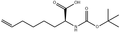 (S)-N-Boc-2-(5'-hexyl)glycine Struktur