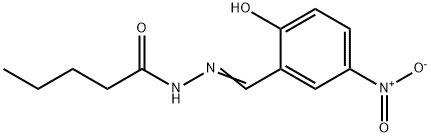 (E)-N'-(2-hydroxy-5-nitrobenzylidene)pentanehydrazide Struktur