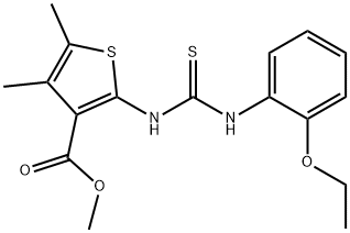 methyl 2-(3-(2-ethoxyphenyl)thioureido)-4,5-dimethylthiophene-3-carboxylate Struktur