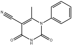 6-Methyl-2,4-dioxo-1-phenyl-1,2,3,4-tetrahydro-pyrimidine-5-carbonitrile Struktur