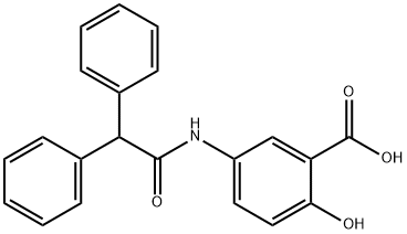 5-(2,2-diphenylacetamido)-2-hydroxybenzoic acid Struktur