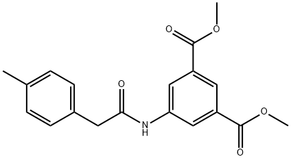 dimethyl 5-(2-(p-tolyl)acetamido)isophthalate Struktur