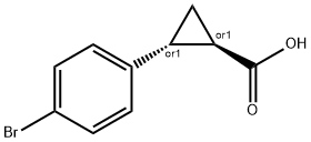 (1R,2R)-2-(4-bromophenyl)cyclopropanecarboxylic acid Struktur