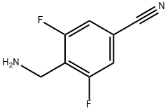 4-(Aminomethyl)-3,5-difluorobenzonitrile Struktur