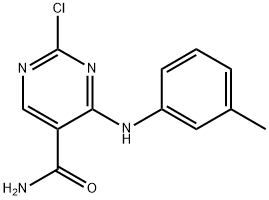 2-chloro-4-(m-tolylamino)pyrimidine-5-carboxamide Struktur