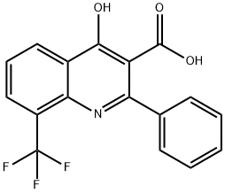 4-Hydroxy-2-phenyl-8-(trifluoromethyl)quinoline-3-carboxylic acid Struktur