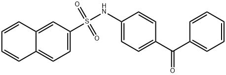 N-(4-benzoylphenyl)-2-naphthalenesulfonamide Struktur