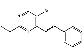 (E)-5-Bromo-2-isopropyl-4-methyl-6-styrylpyrimidine Struktur