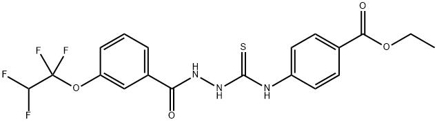 ethyl 4-(2-(3-(1,1,2,2-tetrafluoroethoxy)benzoyl)hydrazinecarbothioamido)benzoate Struktur