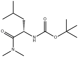 N-[(1S)-1-[(Dimethylamino)carbonyl]-3-methylbutyl]-carbamic Acid 1,1-Dimethylethyl Ester Struktur