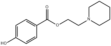 Benzoic acid, 4-hydroxy-, 2-(1-piperidinyl)ethyl ester Struktur