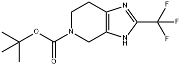 tert-butyl 2-(trifluoromethyl)-6,7-dihydro-3H-imidazo[4,5-c]pyridine-5(4H)-carboxylate Struktur