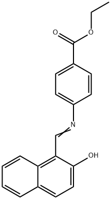 Ethyl 4-{(E)-[(2-hydroxy-1-naphthyl)methylene]amino}benzoate Struktur