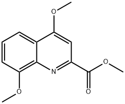 2-Quinolinecarboxylic acid, 4,8-dimethoxy-, methyl ester Struktur