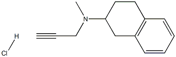 2-Naphthalenamine,1,2,3,4-tetrahydro-N-methyl-N-2-propyn-1-yl-,hydrochloride Struktur