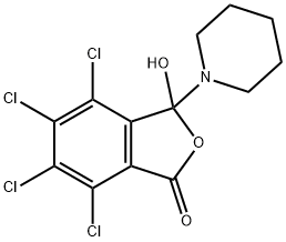 3-HYDROXY-3-PIPERIDINO-4,5,6,7-TETRACHLOROPHTHALIDE Struktur