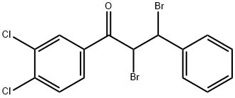 2,3-Dibromo-1-(3,4-dichlorophenyl)-3-phenylpropan-1-one Struktur