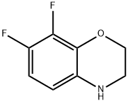 7,8-Difluoro-3,4-dihydro-2H-1,4-benzoxazine Struktur