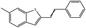 (E)-6-Methyl-2-styrylbenzo[b]thiophene Struktur