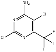 2,5-Dichloro-6-(trifluoromethyl)pyrimidin-4-amine Struktur