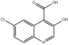 6-Chloro-3-hydroxy-quinoline-4-carboxylic acid Struktur